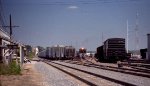 Action in Glenwood Yard, as a switcher works the fairly full yard